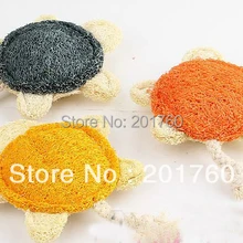 Домашнее животное цвет натуральная люфа черепаха Измельчить зубы чистый зуб игрушка для домашних животных жевательные игрушки смешанный заказ 10 шт./лот