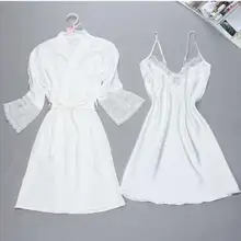 Lisacmvpnel кружевные пикантные Для женщин халат набор район Для женщин халат v-образным вырезом Спагетти ремень ночная рубашка плюс Размеры Для женщин кардиган