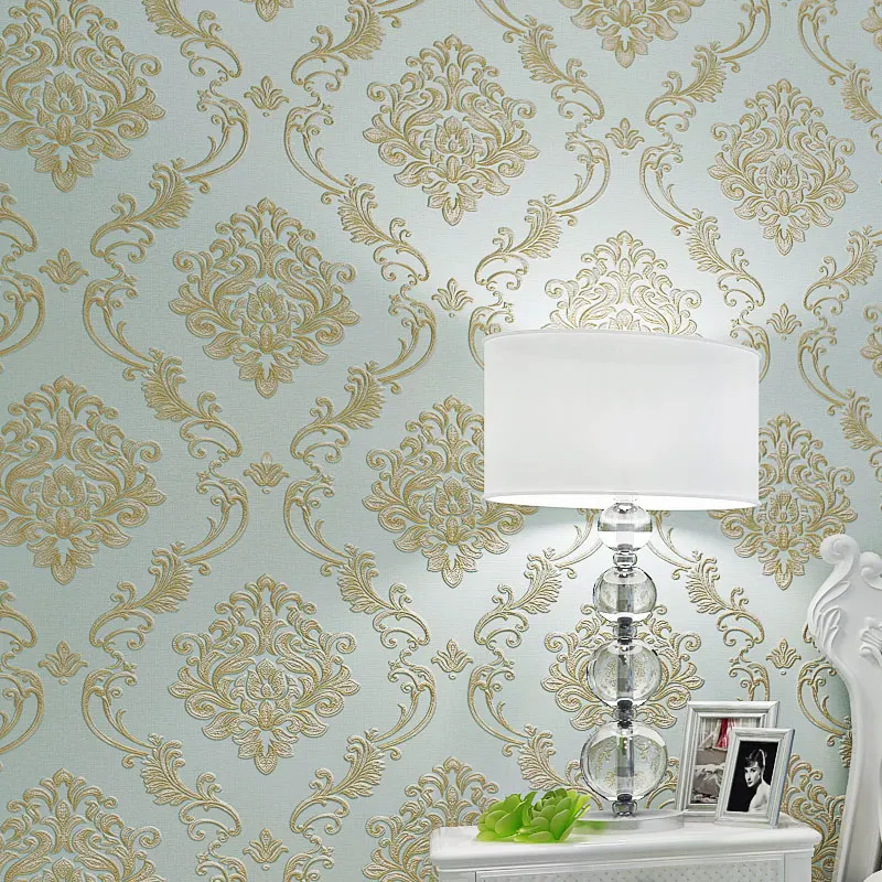 Classic European Style Wall papers Home Decor embossed 3D Damask Wallpaper Roll Bedroom Living Room Sofa TV Background Classic European Style Wall papers Home Decor embossed 3D Damask Wallpaper Roll Bedroom Living Room Sofa TV Background