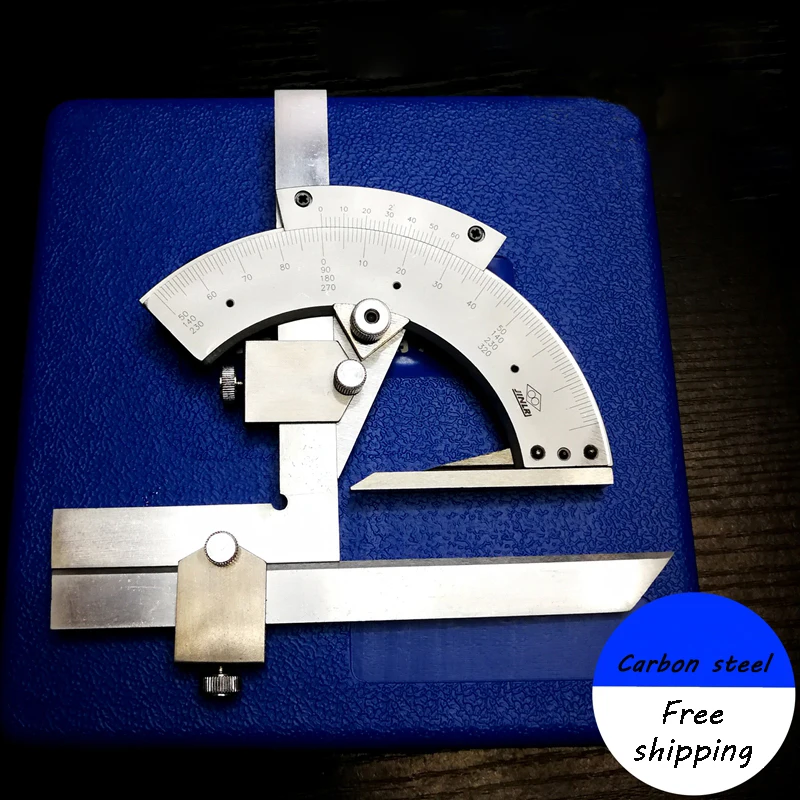 Angle Ruler 0-320 Degree Universal Protractor Carbon Steel Goniometer Angle Measuring Tool Angle Protractor Digital Angle Protractor For Measure Inner/Outer