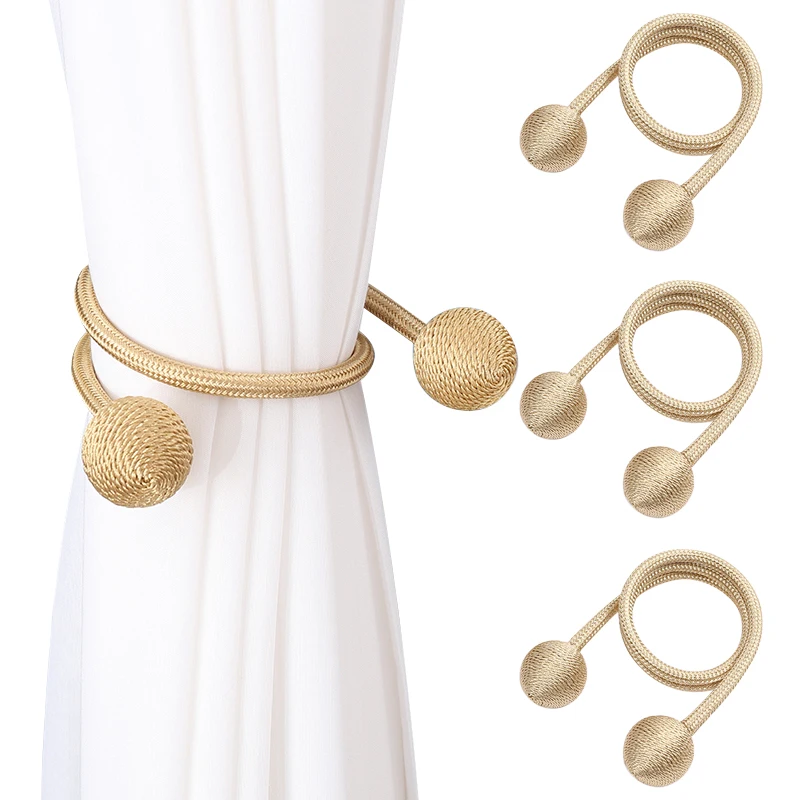 

1 Pair Curtain Tiebacks Clip Creative Window Drape Twist Tie Backs European Style Curtain Holders Decorative Draperies Holdbacks