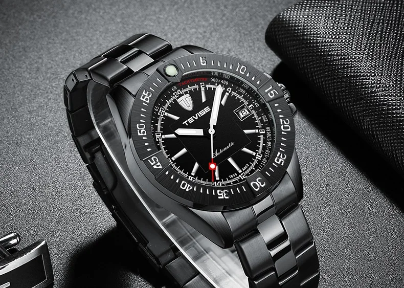 TEVISE Brand Watch Men T839A-002 Automatic Mechanical Watch Calendar Luminous Hands Waterproof Male Clock Business Wristwatch (8)
