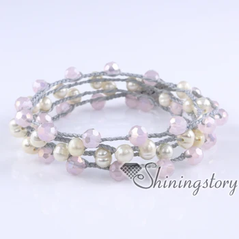 

freshwater pearl bracelet beaded braided boho bracelets gypsy jewelry wholesale bohemian jewelry freshwater pearl jewellery