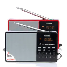 TECSUN D3 FM Radio Speaker 64-108MHz With USB Cable With Rechargeable BL-5C Battery Digital MP3 Player w/LED Display 3 Color