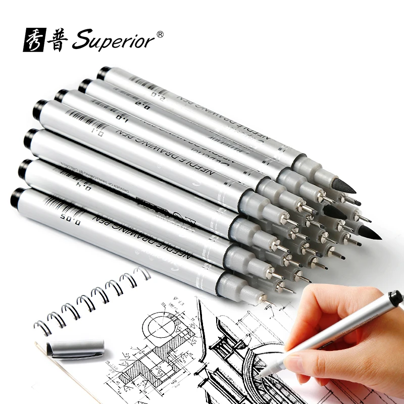 Superior 10pcs Needle Drawing Pen Waterproof Pigment Fineline Sketch Marker Brush Pen For Office School Writing Art Supplier Aliexpress Education Office Supplies