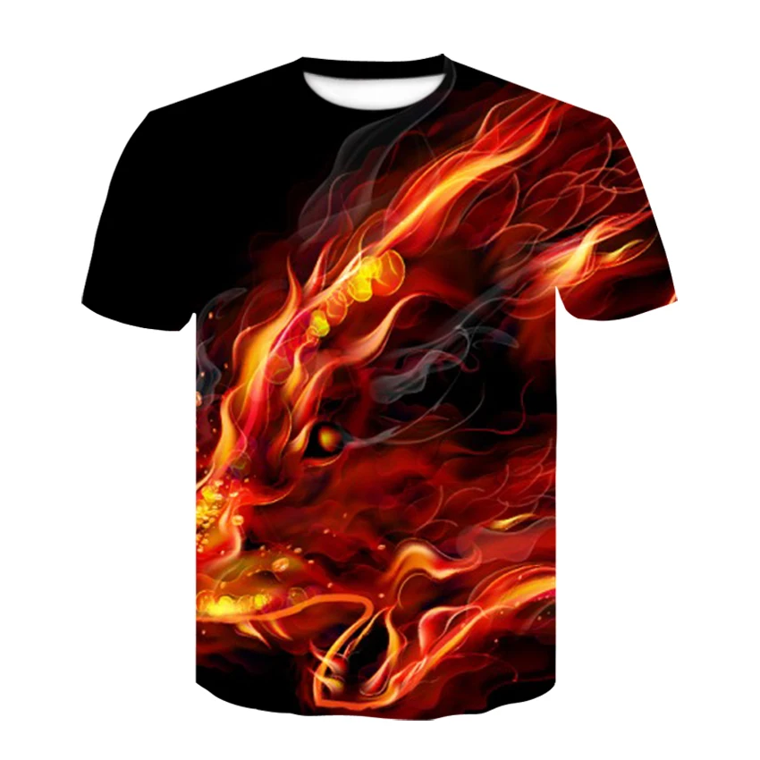 

Men's T-shirt 3D printing fashion Vivid pattern wolf head tops 2019 breathable fun short-sleeved casual man t shirt clothing