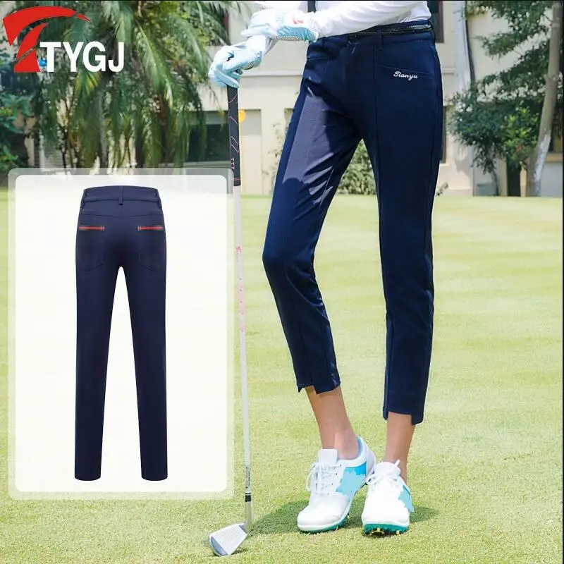 Vestuário de Golfe Luvas de Golfe para Mulheres Calças de Tênis Primavera Verão Sportswear Calças Capris Conforto Respirável Leve Magro 2019