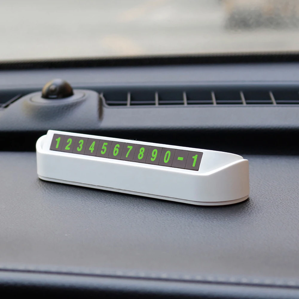 

Car Temporary Parking Card Hideable Phone Number Plate Automobile Sticker Rocker Switch Hidden Telephone Number Card Accessories