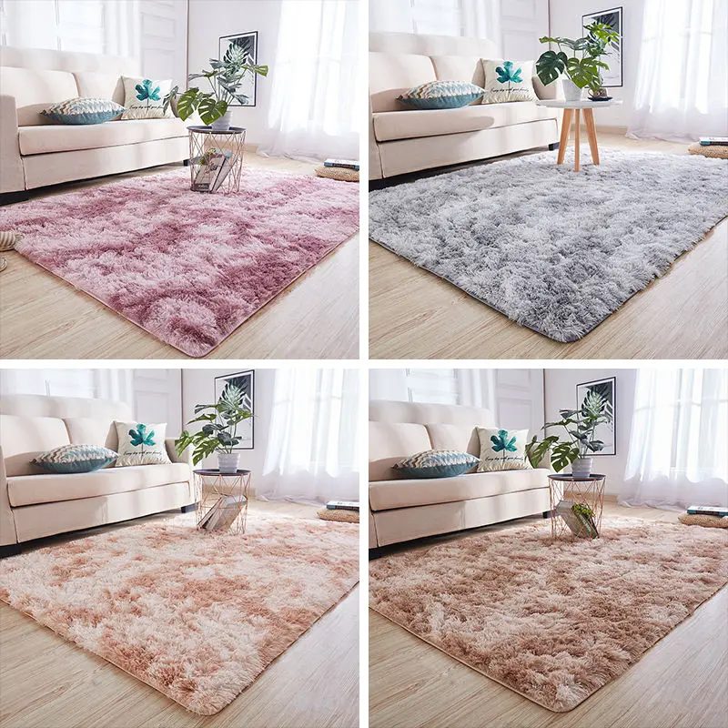 

Simple plush carpet bedroom room bedside mat Nordic living room sofa coffee table carpet child crawling thickening rug