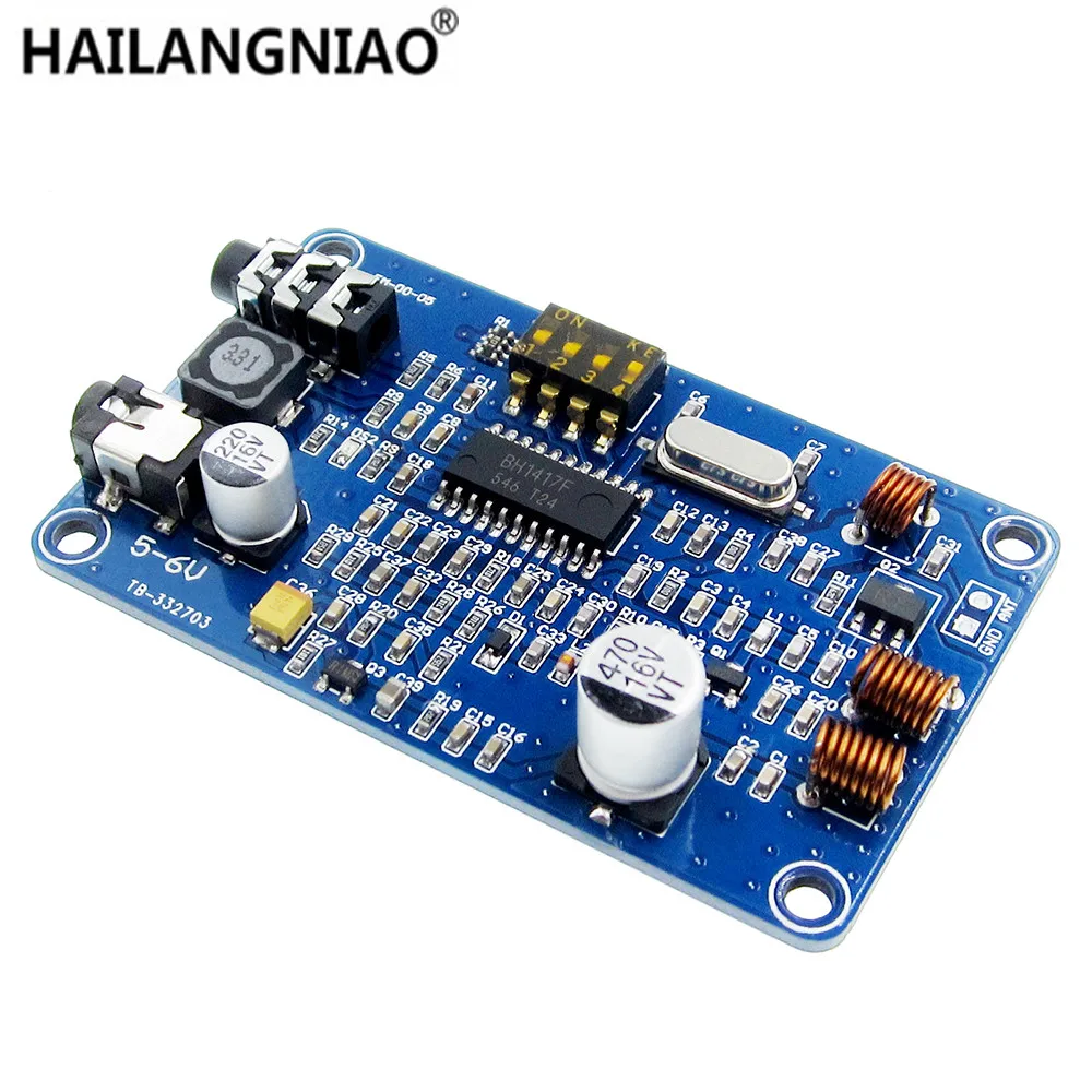 Elevata Stabilità Di Frequenza! Bh1417 200 M 0.5 W Stazione Radio Pll Wireless Digitale A Due Canali Stereo Fm Transmitter Module 5-6 V Dc