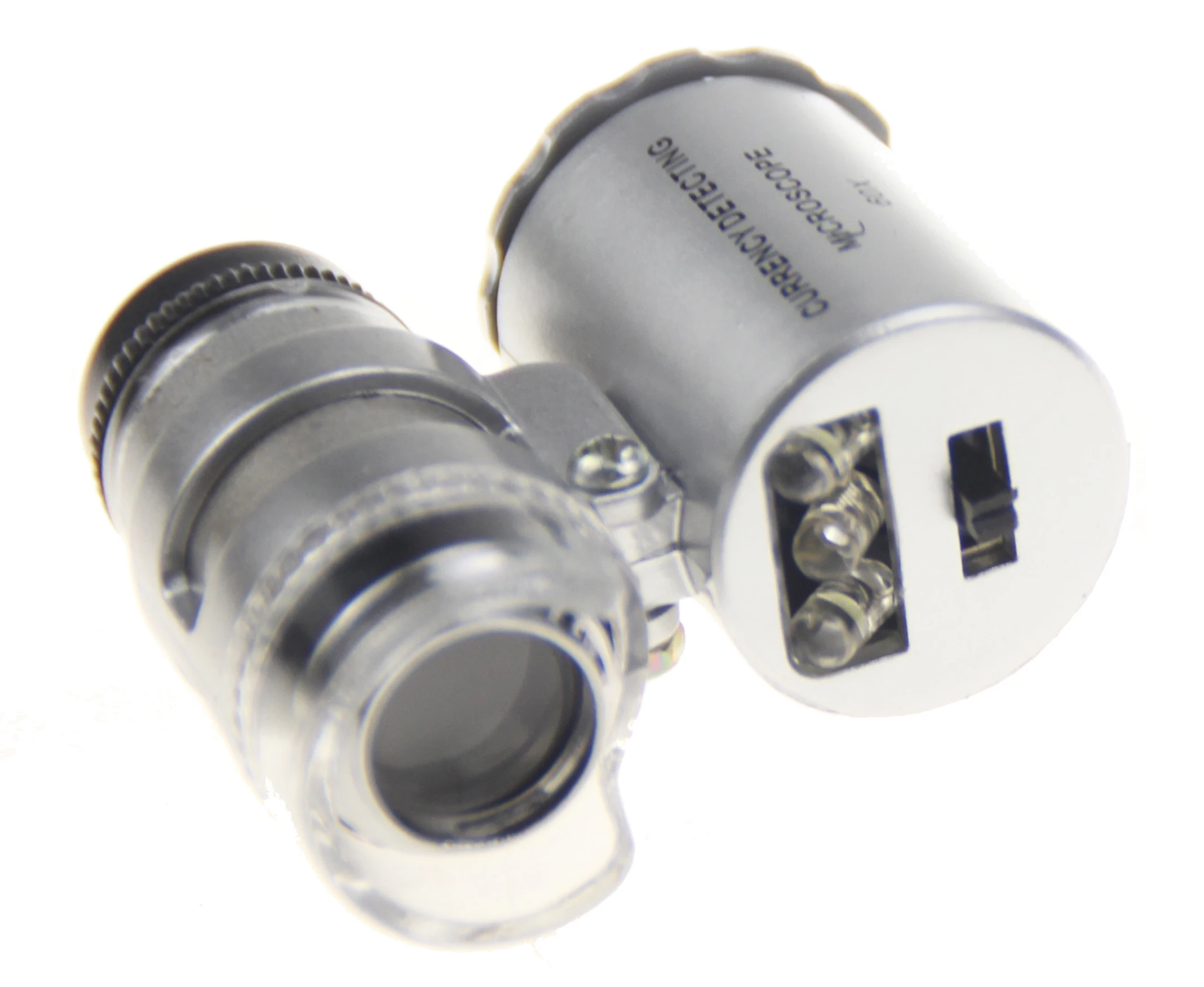 

Mini 60x Handheld Microscope Loupe Currency Detecting with LED and UV Light