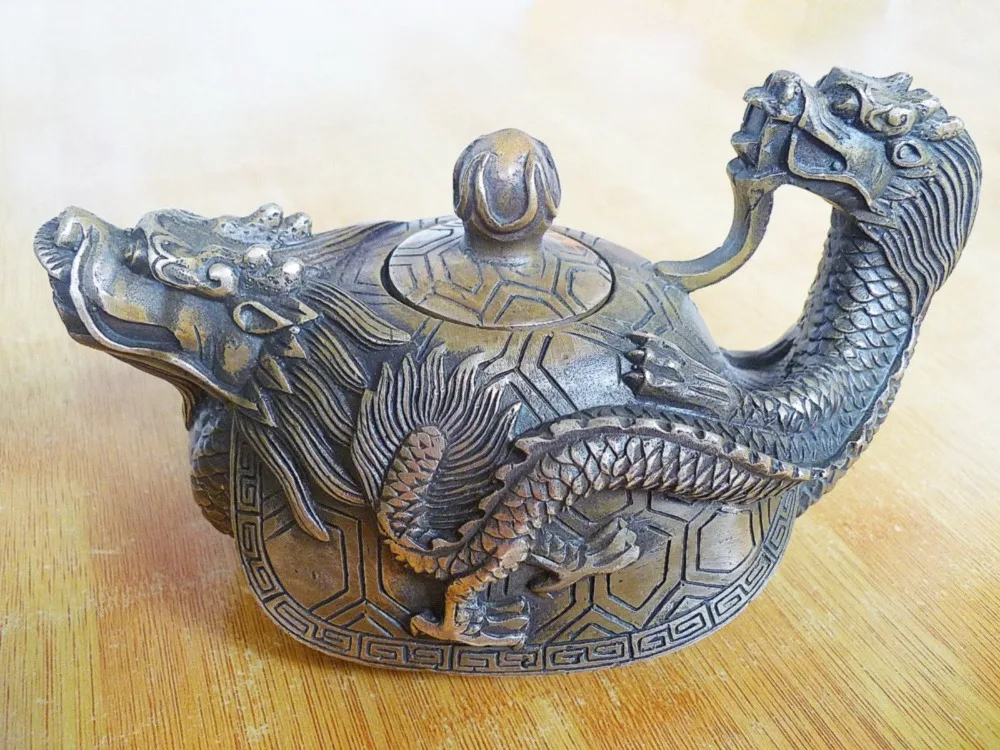 CHINESE OLD COPPER HANDWORK DRAGON TEA POT on AliExpress 11.11_Double
