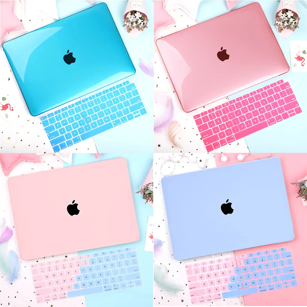 Прозрачный Футляр с кристаллами для ноутбука MacBook Чехол чехол Air Pro retina 11 12 13 3 15 4