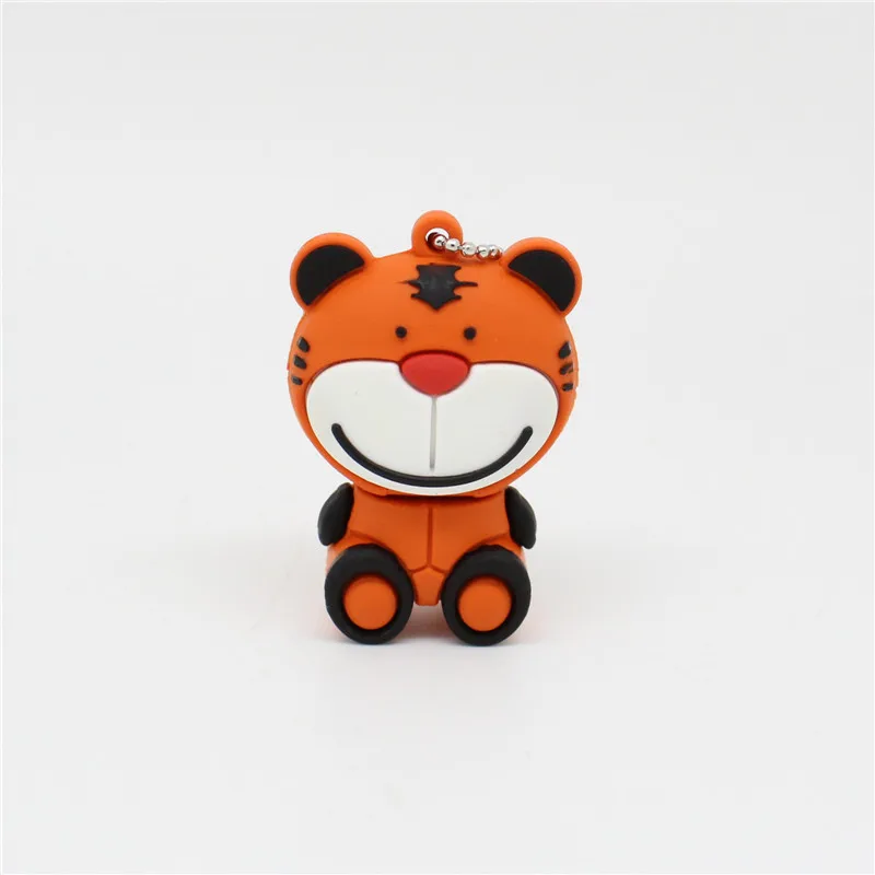 Стиль мультфильм животных Тигр/кролик/панда/БЫК USB флеш-накопители 8 ГБ 16 ГБ 32 ГБ флеш-накопитель 4G карта памяти Флэшка в виде игрушки подарок - Цвет: Tiger