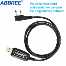 Abbree USB Кабель для программирования Win XP/Win7/Win8/Win10 для ABBREE AR-F1 AR-F2 AR-F6 AR-F8 AR-889G иди и болтай Walkie Talkie “иди и портативной радиостанции