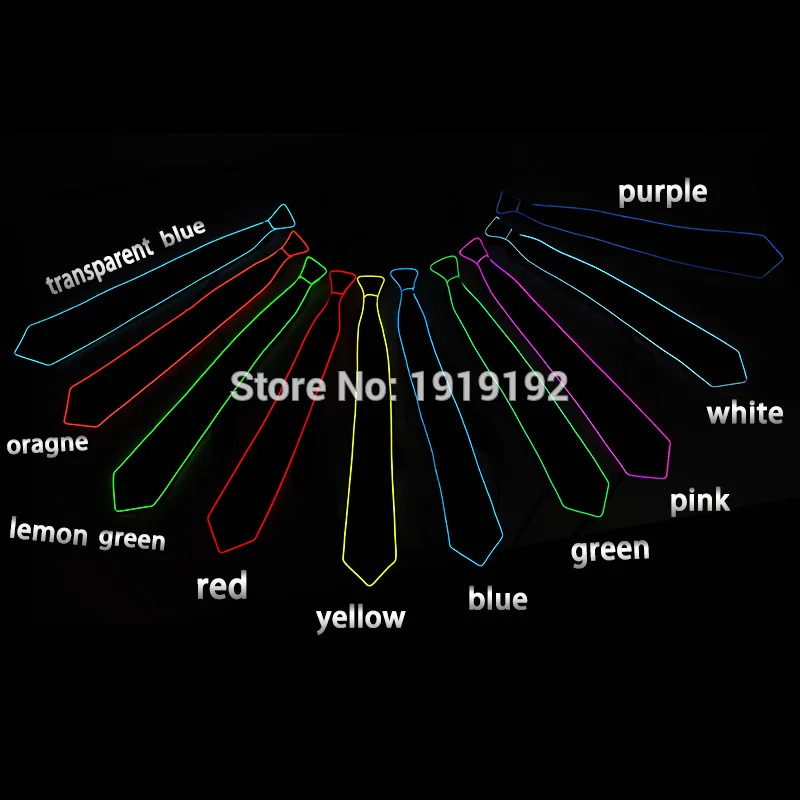 1 stück NEUE Design Licht 10 Farbe EL Krawatte Licht Up LED Krawatte glühende Für Party Dekoration, bar, club cosplay Zeigen Durch 3 v Stetigen auf Fahrer