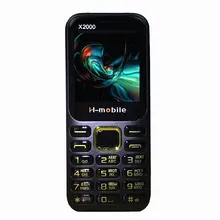 1," экран Две sim-карты двойной режим ожидания большой 3D звук мобильный телефон H-Mobile X2000 телефон французский русский язык Русская клавиатура
