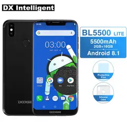 DOOGEE BL5500 Lite 6,19 дюймов Android 8,1 мобильный телефон MT6739WA 4 ядра 2 ГБ + 16 ГБ 13MP две задних камеры 5 В /2A Quick Charge gps