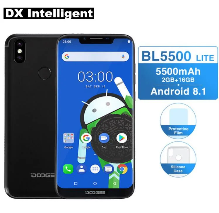 DOOGEE BL5500 Lite 6 19 дюймов Android 8 1 мобильный телефон MT6739WA 4 ядра 2 ГБ + 16 13MP двойной задняя