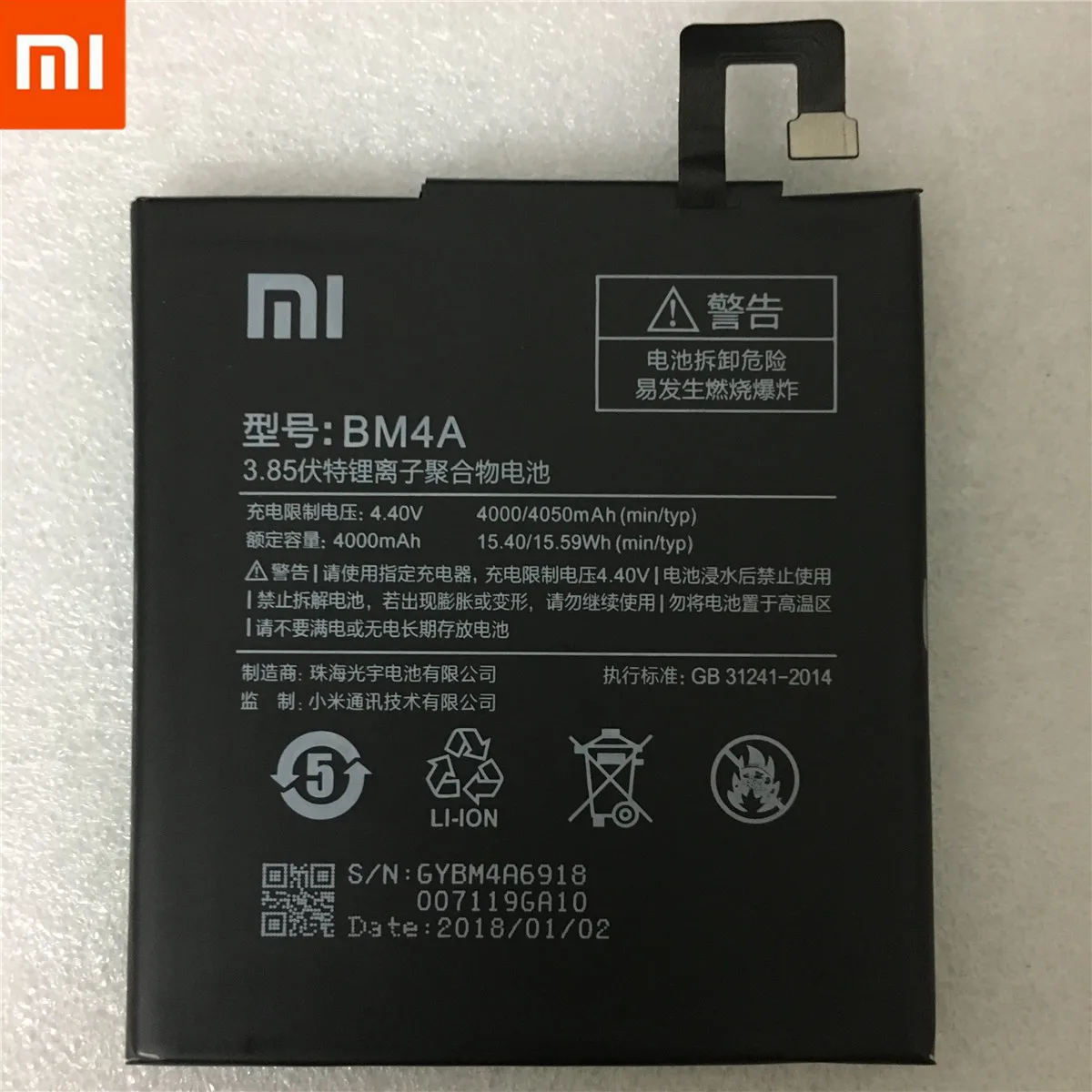 

100% Original Backup new BM4A Battery 4000 mAh for Xiaomi Hongmi Pro Battery In stock With Tracking number
