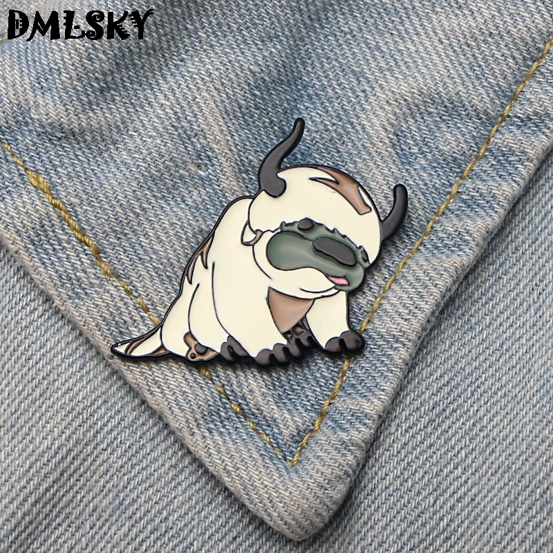 

DMLSKY 20pcs/lot Avatar Cute Dog Enamel Pins for Clothes Metal Enamel Pin Men Lapel Pin Brooch for Clothes Bags Kids Pin M3253