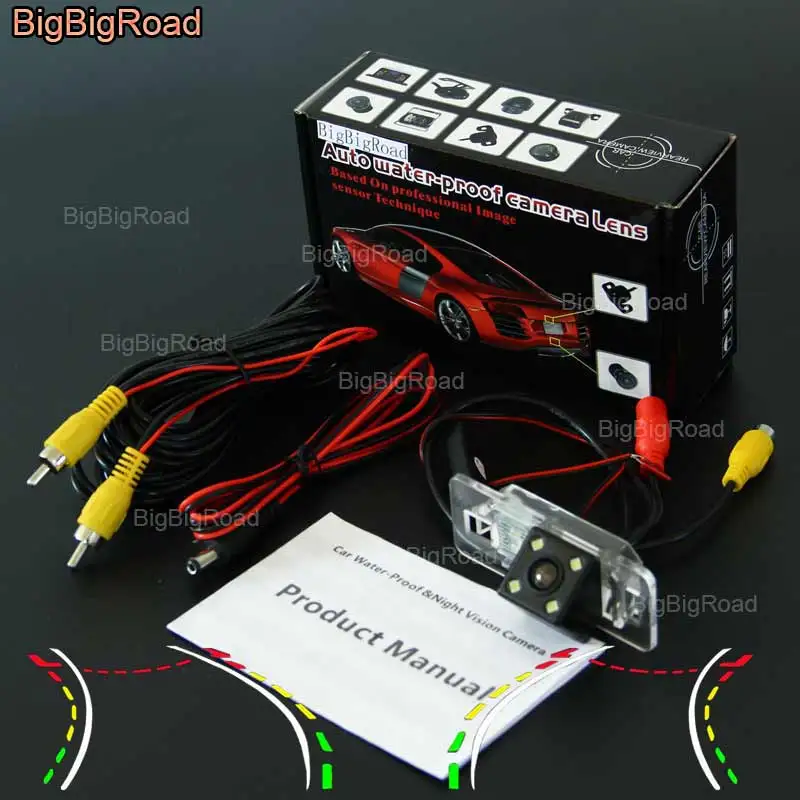 BigBigRoad Car Intelligent Dynamic Track Backup Parking Rear View Camera For Mini cooper R50 R52 R53 R56 2001--2008 