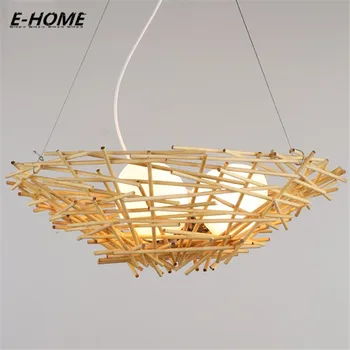 

The new Tengyi restaurant decorated chandeliers, creative bird nest decorated with LED lights, 6/7 head