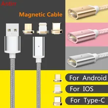 Fast Nylon Magnetic Cable Micro Usb Cable for iPhone 6 6s 7 Plus 5s 5 Lightning Cable Android Samsung Micro charger Cable #40