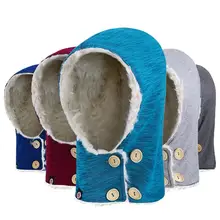 Mount Chain Зимний Открытый бесшовный ветрозащитный Теплый для верховой езды плюш внутри шеи гетры голова Кепка шапка маска