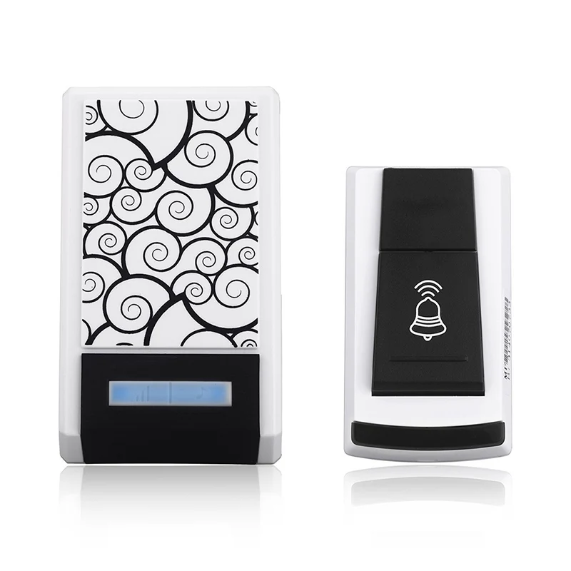 

New Waterproof Smart Wireless Doorbell with One Receivers DC Door Bell Button 36 Chimes 100m Range for Home Office LCC77