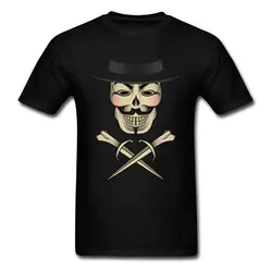 Новое поступление череп Гая Фокса Bones Hipster Ретро футболка для Для мужчин команда футболки Cool парня пользовательские Подарки