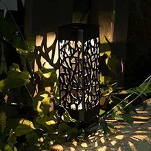 Открытый водонепроницаемый Светодиодный светильник для сада, полый солнечный светильник для газона, уличный Ландшафтный светодиодный светильник для газона