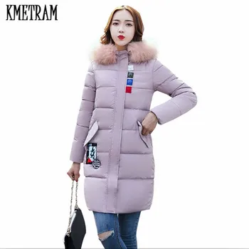 

KMETRAM 2020 Winter Jacket Women Large Fur Collar Down Cotton Jacket Female Cotton-Padded Jackets Jaqueta Feminina Inverno HH340