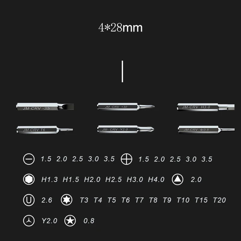 JAKEMY 33 в 1 Прецизионная отвертка набор магнитных сверл отвертка Tournevis для ремонта электронных инструментов Комплект