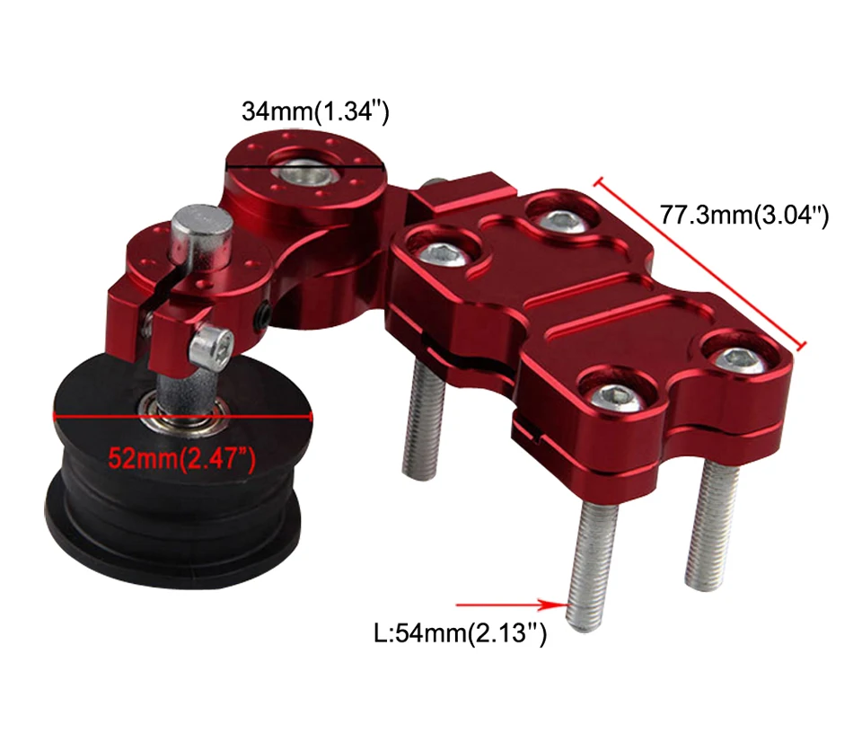 CNC алюминиевый сплав мотоцикл устройство регулировки натяжителя цепи Универсальный подходит для большинства мотоциклов Красный Черный Золотой Серебряный