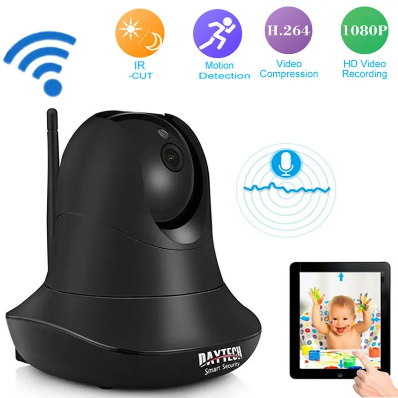 bilder für DAYTECH Ip-kamera WiFi Drahtlose 1080 P Hause überwachungskamera Überwachung Baby Monitor Zwei-wege Audio Nachtsicht Infrarot 2MP bilder für DAYTECH Ip-kamera WiFi Drahtlose 1080 P Hause überwachungskamera Überwachung Baby Monitor Zwei-wege Audio Nachtsicht Infrarot 2MP