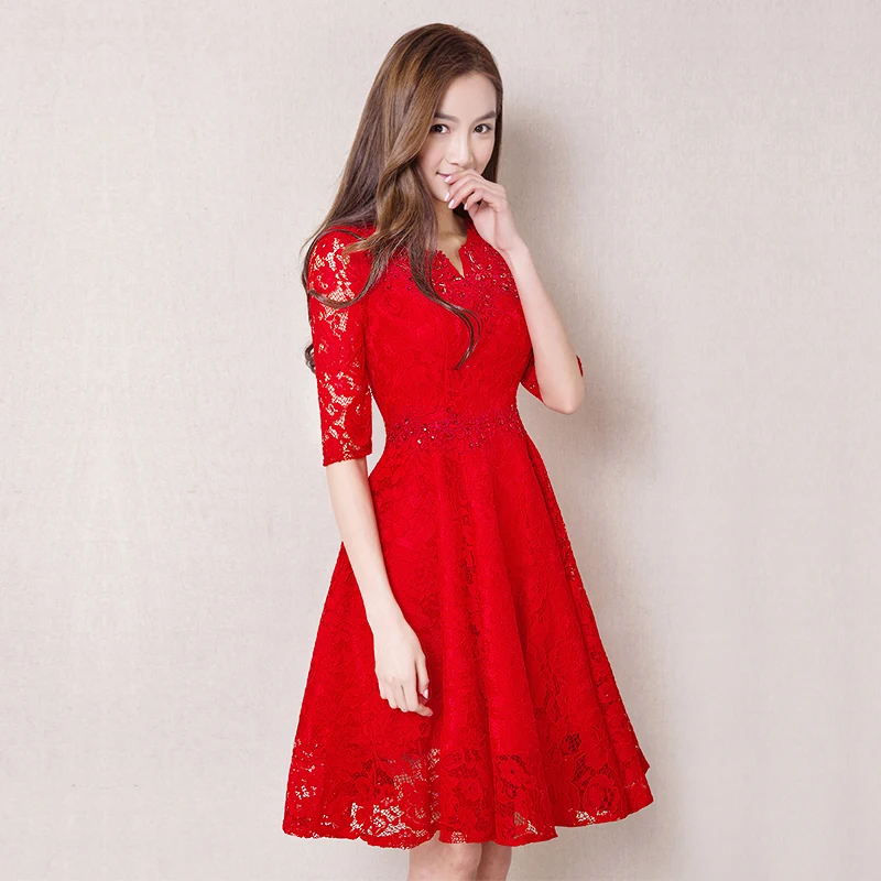 Beauty Emily Short Evening Dresses 2018 Bodycon Sheath Half Sleeve Lace Formal Maternity Gowns Elegant Wedding Party Dresses Beauty Emily Short Evening Dresses 2018 Bodycon Sheath Half Sleeve Lace Formal Maternity Gowns Elegant Wedding Party Dresses