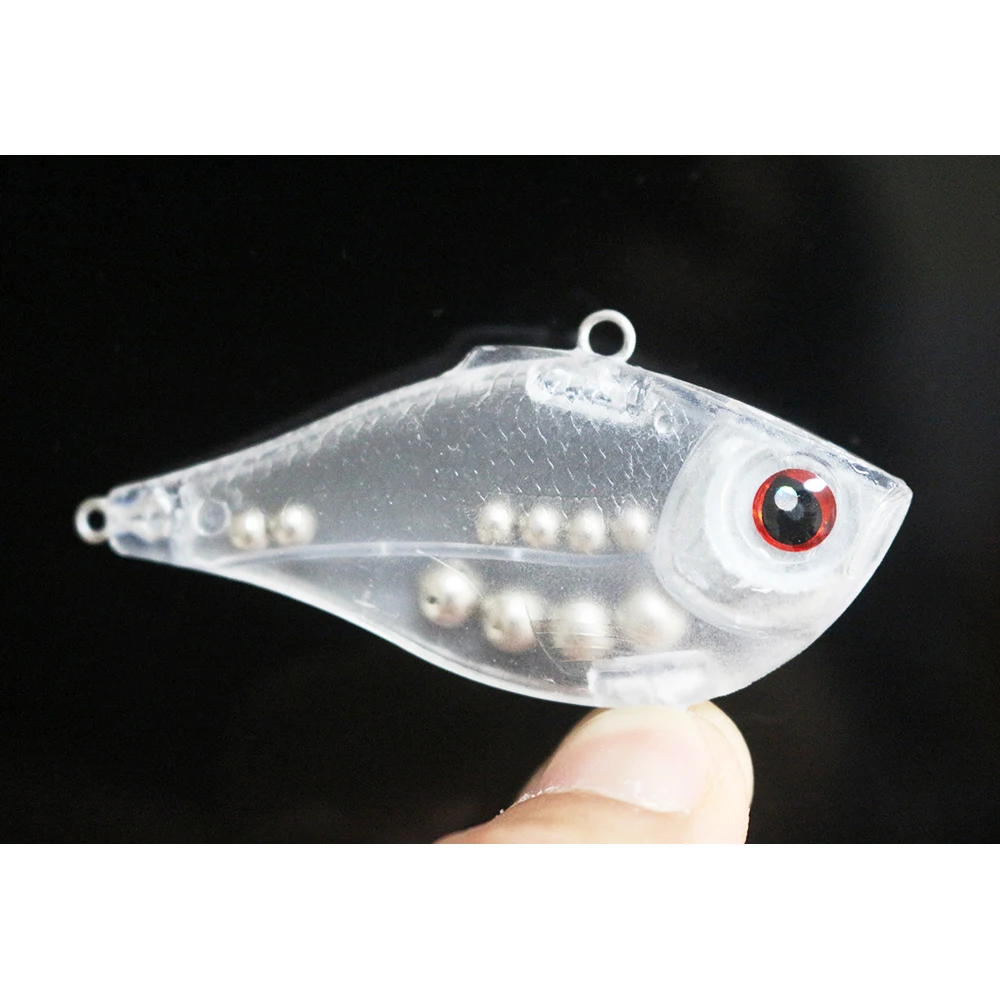 

GYFISHING 15 Pcs Unpainted Big Eyes Fishing Sinking Lipless VIB Hard Lure Body