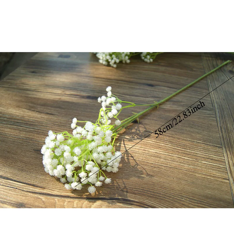 Hot Selling Artificial 11 Pieces White Babies Breath Flowers Fake Gypsophila DIY Floral Bouquets Arrangement Wedding Home Decor