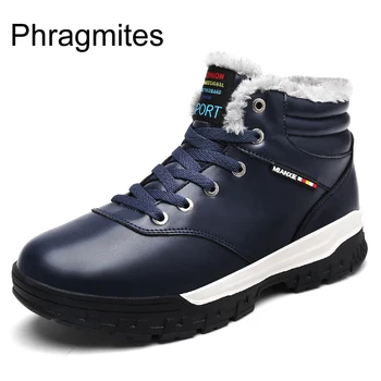 

Phragmites Shoes Men Cotton Snow Shoes Winter Adult Waterproof And Anti-slip Snow Boots Fashion Outdoor Ankle Shoes Male Botas
