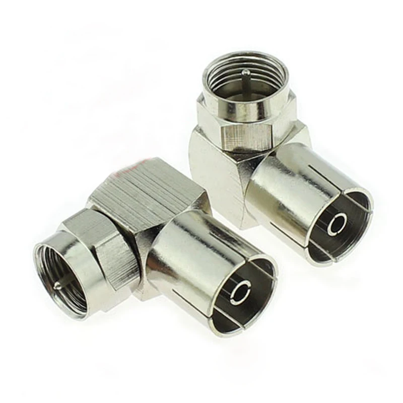 100pcs Inch F Threaded TV Cable Connector Male To RF Straight Female TV