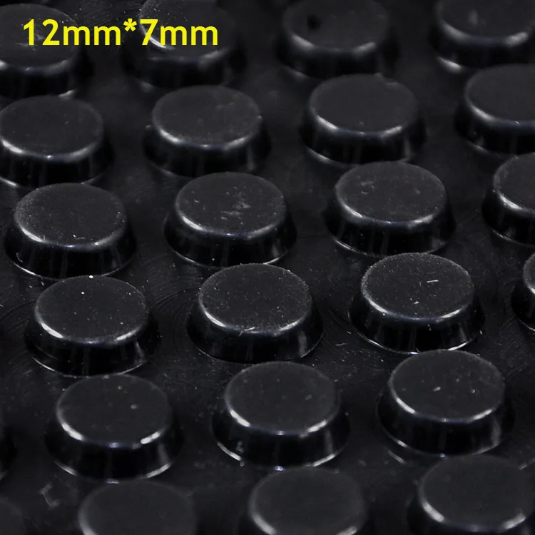 

128pcs 12mm*7mm black self adhesive soft anti slip bumpers silicone rubber feet pads great silica gel shock absorber