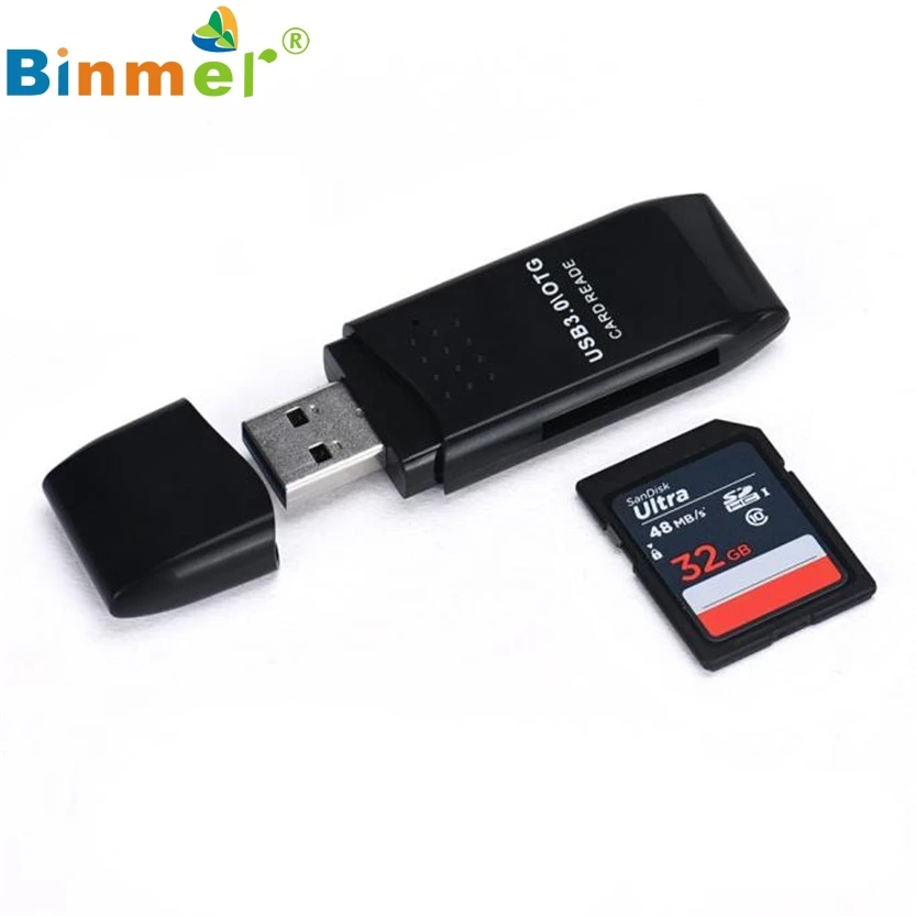 Binmer хороший черный Мини 5 Гбит/с супер скорость USB 3 0 Micro SD/SDXC TF кардридер адаптер