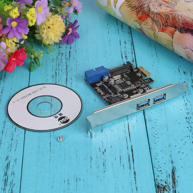 U3V14S PCIE передача USB3.0 плата расширения рабочего стола передний 19PIN интерфейс