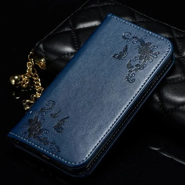 Yikelo Роскошные Флип кожаный чехол для телефона для Samsung Galaxy A3 A5 A7 J1 J2 J3 J5 J7 Prime A8 A9 кошелек Coque задняя крышка - Цвет: Темно-синий