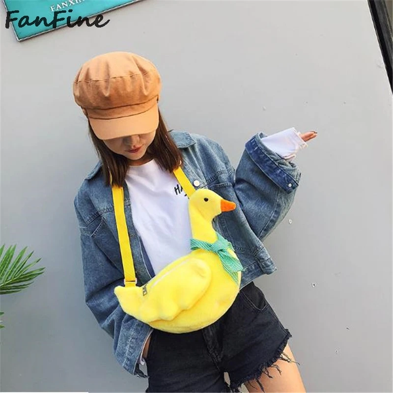 FanFine Kawaii Duck Shoulder bag Satchel Plush Children Kid's Satchel
