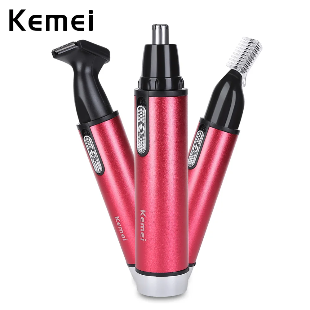 

KEMEI KM6621 Multifunctional 3In1 Electric Nose Trimmer Ear Hair Trimming Eyebrow Brush Men & Women Trimmer Hair Cut Shaving Set