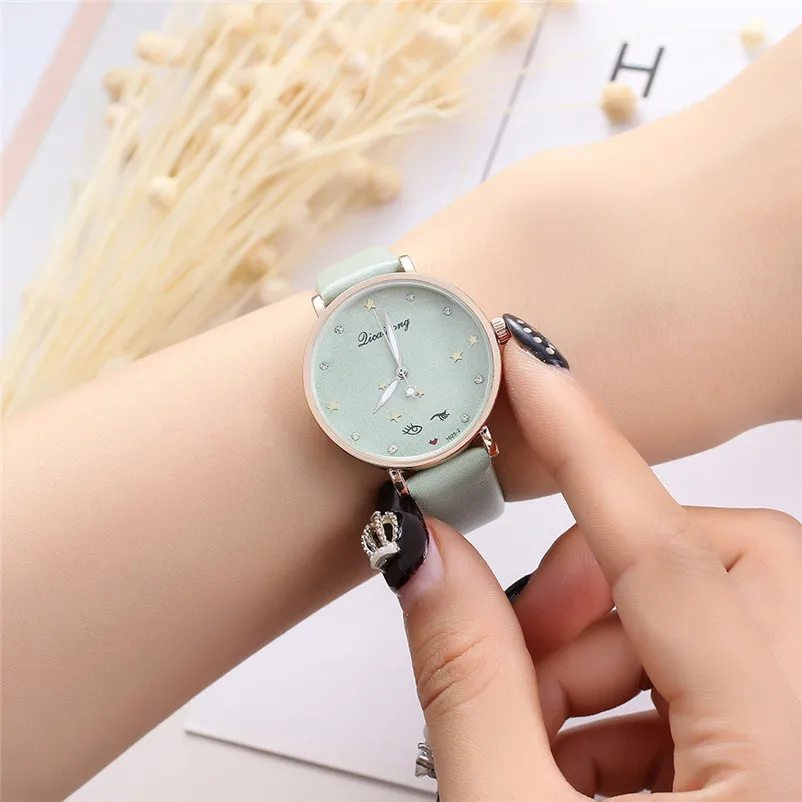 2018 Fashion women watches top brand luxury ladies watch Leather Band Analog Quartz Wrist Watch Clock relogio feminino J13#N (2)