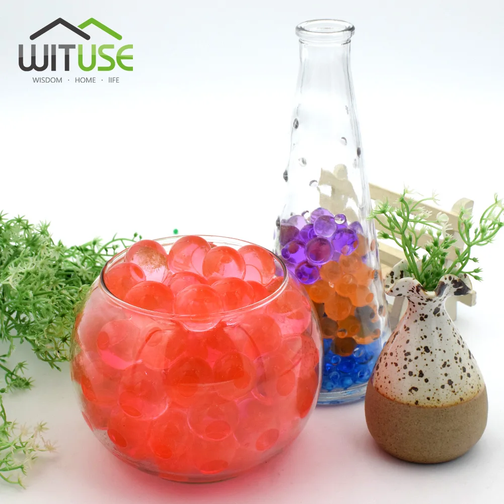 2000pcs 26 30mm Big Growing Water Balls Crystal Soil Hydrogel Gel Beads Water Beads Aqua Soil
