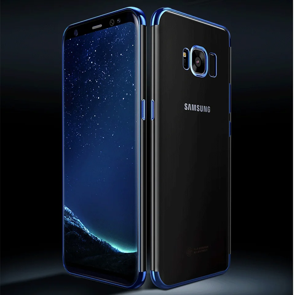 Glitter Bumper Case On For Samsung Galaxy S8 Plus Note 9 8 S9 A5 A7 A6 A8 J4 J6 2018 Cover Bling Clear Silicone Soft Phone Cases |